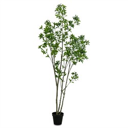 Bernice Updated Traditional Green Faux Pieres Potted Tree - 8'|