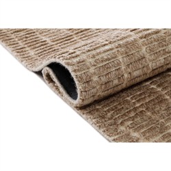 Ayla Modern Classic Brown Wool Textured Solid Rug - 5'x8'|