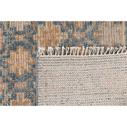 Soraya Updated Traditional Blue Wool Floral Patterned Hand Knotted Rug - 5'x8'|