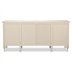 Callow French Country Distressed Beige Pine Wood Sideboard Wide