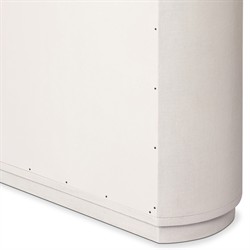 Beatrice Modern Classic Cream Painted Linen Oval Tall Chest|