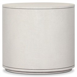 Beatrice Modern Classic Cream Painted Linen 1 Drawer Nightstand|