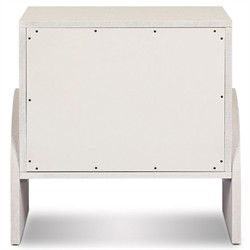 Maya Modern Classic Cream Painted Linen Nightstand|