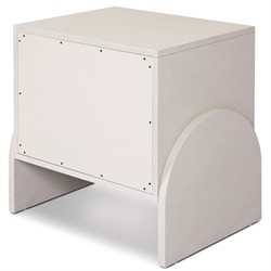 Maya Modern Classic Cream Painted Linen Nightstand|