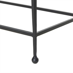 Fector Modern Classic Smoked Black Glass Iron Console Table|