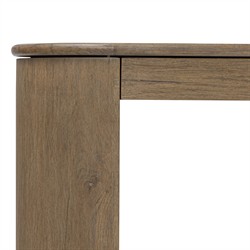 Riacan Modern Classic Brown Oak Oval Console Table|