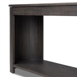 Riacan Modern Classic Smoked Black Oak Oval Console Table|
