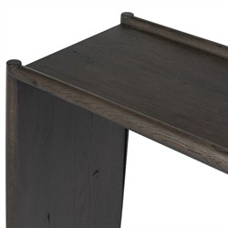 Genesis Rustic Lodge Smoked Black Oak Rectangular Console Table|