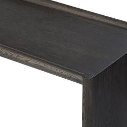 Genesis Rustic Lodge Smoked Black Oak Rectangular Console Table|