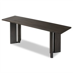 Jonathan Rustic Lodge Smoked Black Oak Rectangular Console Table|
