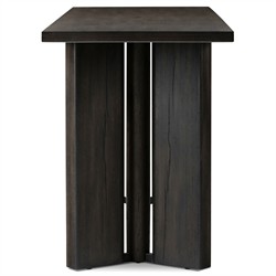 Jonathan Rustic Lodge Smoked Black Oak Rectangular Console Table|