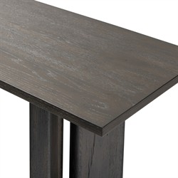 Jonathan Rustic Lodge Smoked Black Oak Rectangular Console Table|