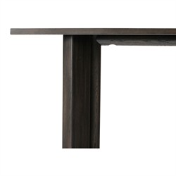 Jonathan Rustic Lodge Smoked Black Oak Rectangular Console Table|