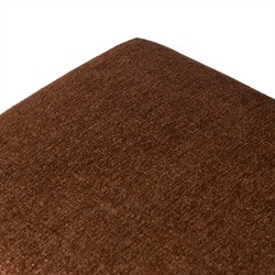 Jane Updated Traditional Sienna Crypton Velvet Bronze Iron Rectangular Stool|