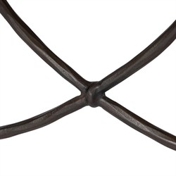 Jane Updated Traditional Sienna Crypton Velvet Bronze Iron Rectangular Stool|