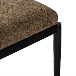 Jane Updated Traditional Brown Printed Bronze Iron Rectangular Stool|
