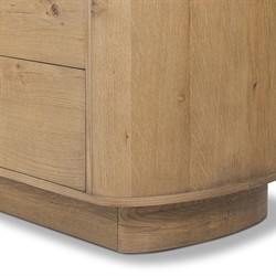 Paris Rustic Lodge Worn Brown Oak Double Dresser|