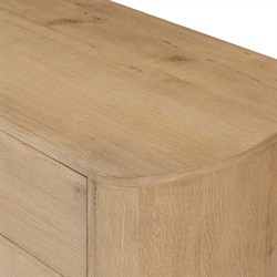 Paris Rustic Lodge Worn Brown Oak Double Dresser|