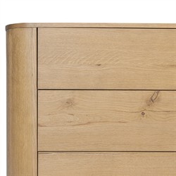 Paris Rustic Lodge Worn Brown Oak Double Dresser|