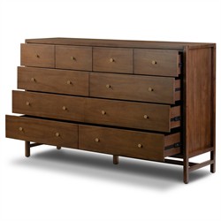 Timmy Rustic Lodge Brown Acacia Double Dresser|