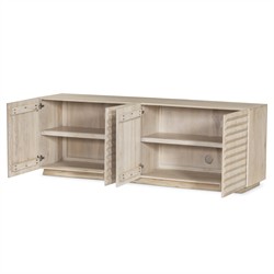 Tussac Coastal Beach Beige Wood Media Console - 78"|
