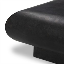 Jescha Modern Bronze Aluminum Rectangular Outdoor Coffee Table|