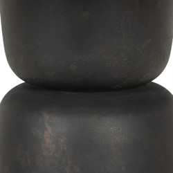 Brixton Modern Classic Distressed Bronze Aluminum Round Outdoor Dining Table - 42"|