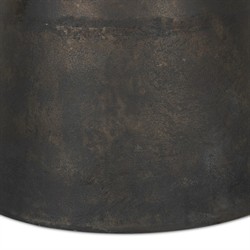 Brixton Modern Classic Distressed Bronze Aluminum Round Outdoor Dining Table - 42"|