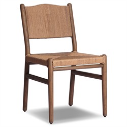 Hirom Updated Traditional Brown Wood Outdoor Dining Chair|