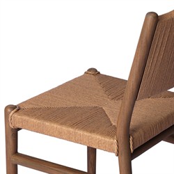 Hirom Updated Traditional Brown Wood Outdoor Dining Chair|
