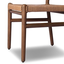 Hirom Updated Traditional Brown Wood Outdoor Dining Chair|