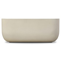 Yvonne Modern Classic White Concrete Outdoor Block Coffee Table|