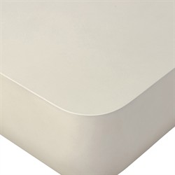 Yvonne Modern Classic White Concrete Outdoor Block Coffee Table|