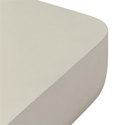 Yvonne Modern Classic White Concrete Outdoor Block Coffee Table|