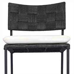 Lindsey Modern Classic Black Steel Outdoor Counter Stool|