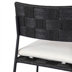 Lindsey Modern Classic Black Steel Outdoor Counter Stool|