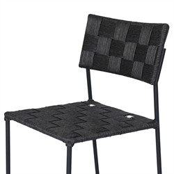 Lindsey Modern Classic Black Steel Outdoor Counter Stool|