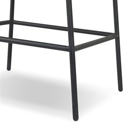 Lindsey Modern Classic Black Steel Outdoor Counter Stool|