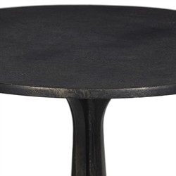 Malloy Updated Traditional Bronze Aluminum Round Outdoor Dining Table - 36"|