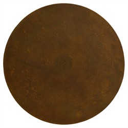 Malloy Updated Traditional Antique Brass Aluminum Outdoor Pedestal End Table|