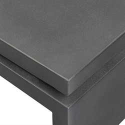 Rayan Modern Classic Black Concrete Rectangular Outdoor Coffee Table|