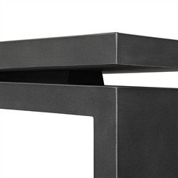 Rayan Modern Classic Black Concrete Rectangular Outdoor Console Table|
