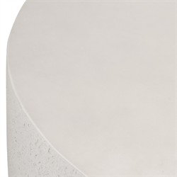 Lucienne Modern Classic White Concrete Round Outdoor Coffee Table|