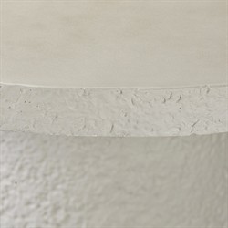 Lucienne Modern Classic White Concrete Round Outdoor Dining Table - 42"|