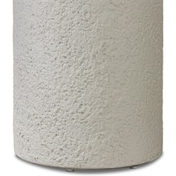 Lucienne Modern Classic White Concrete Round Outdoor Dining Table - 42"|