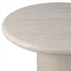 Regine Modern Classic Beige Concrete Round Outdoor Dining Table - 48"|