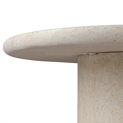 Regine Modern Classic Beige Concrete Round Outdoor Dining Table - 48"|