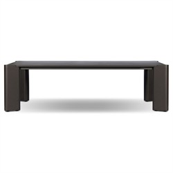 Soho Modern Classic Bronze Aluminum Rectangular Outdoor Dining Table - 106"|
