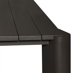 Soho Modern Classic Bronze Aluminum Rectangular Outdoor Dining Table - 106"|