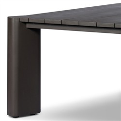 Soho Modern Classic Bronze Aluminum Rectangular Outdoor Dining Table - 106"|